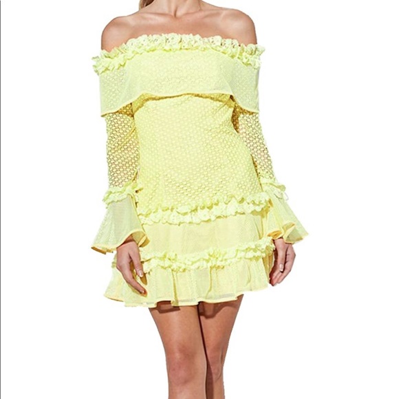 Yellow off shoulder dress - Picture 5 of 11
